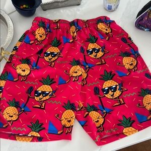 Flow Society Vibrant Pineapple Print Shorts